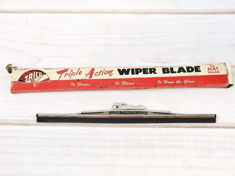 Vintage Trico Single Windshield Wiper Blades TAU-8 1/4" w/ Original Box